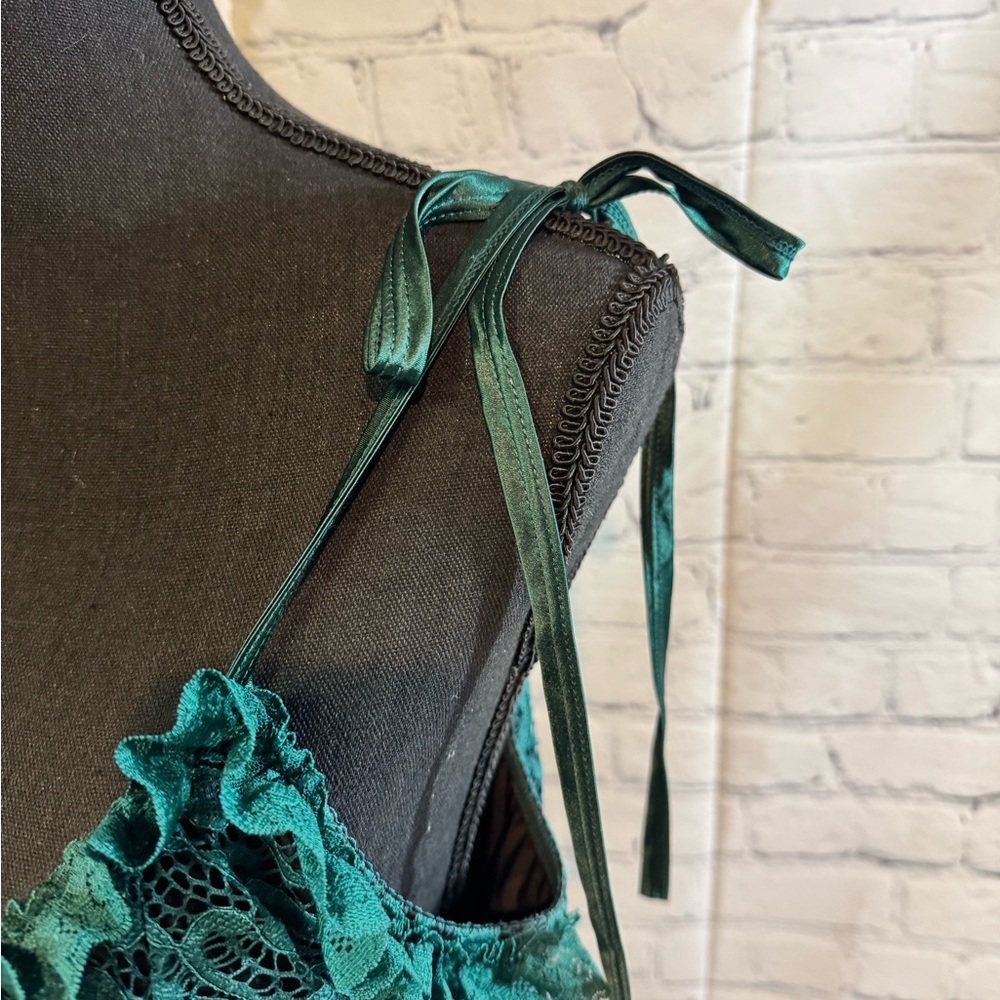 Dolls Kill Teal Lace Midi Dress - Picture 3 of 4